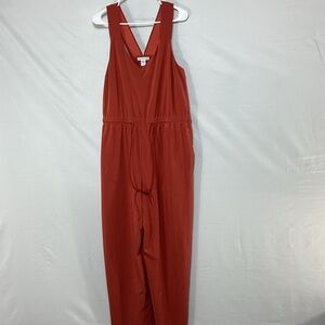 Athleta Rust Red Savannah Jumpsuit size 14